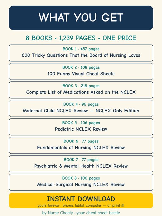 The Everything Bundle — all 8 Nurse Cheaty books